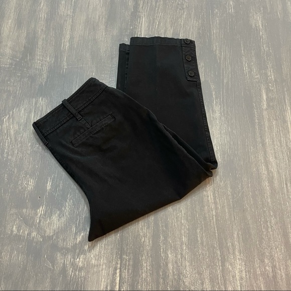 Talbots Petites Black Curvy Capris 6P - Picture 2 of 7